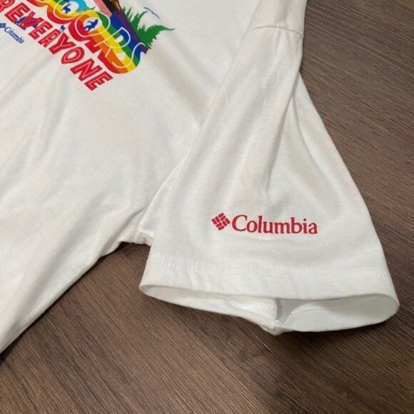 Columbia Mens White Outdoors For Everyone Graphic T-Shirt Large 100% Cotton - Picture 6 of 9